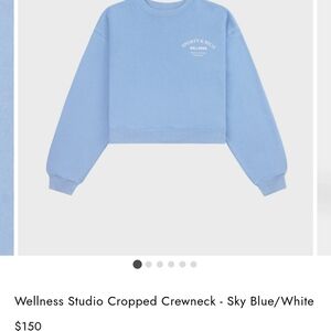 Nwt flawed sporty & rich cropped wellness sweatshirt sz s